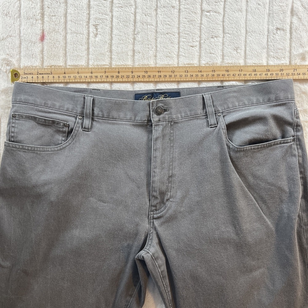 Brooks Brothers Men's Jeans 42/29 Special Selection Olimpias Gray Flex Tapered - Picture 7 of 11